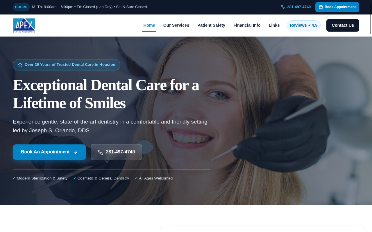 After makeover screenshot of Apex Dental Associates