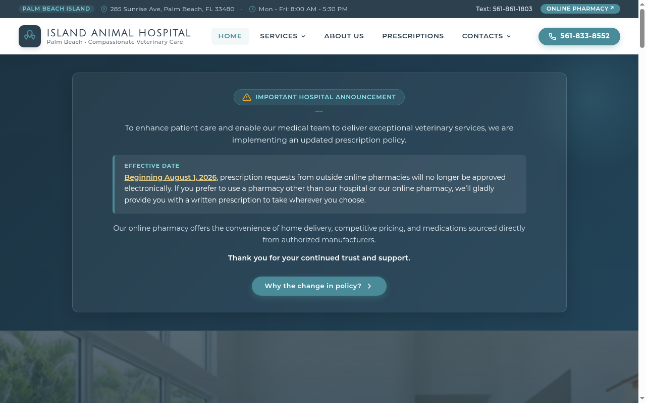 After makeover screenshot of Island Animal Hospital