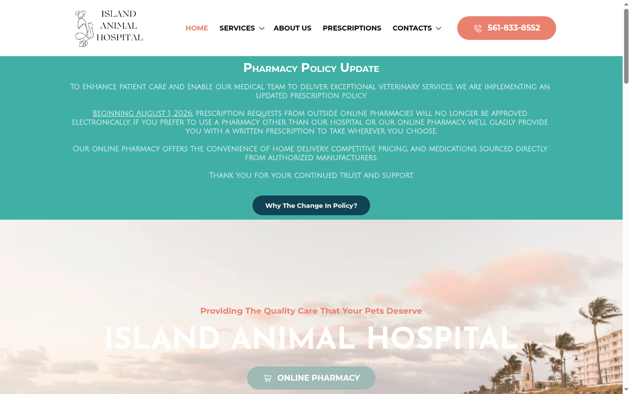 Before makeover screenshot of Island Animal Hospital